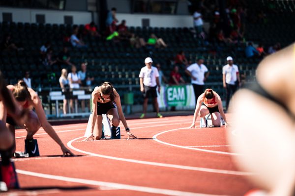 Lena Charlotte Horton (SG Bredenbeck-Holtensen) am 02.07.2022 waehrend den NLV+BLV Leichtathletik-Landesmeisterschaften im Jahnstadion in Goettingen (Tag 1)